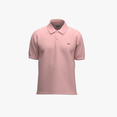 L1221ADY Polo Hombre Lacoste Short Sleeved Ribbed Collar Shirt Rosa